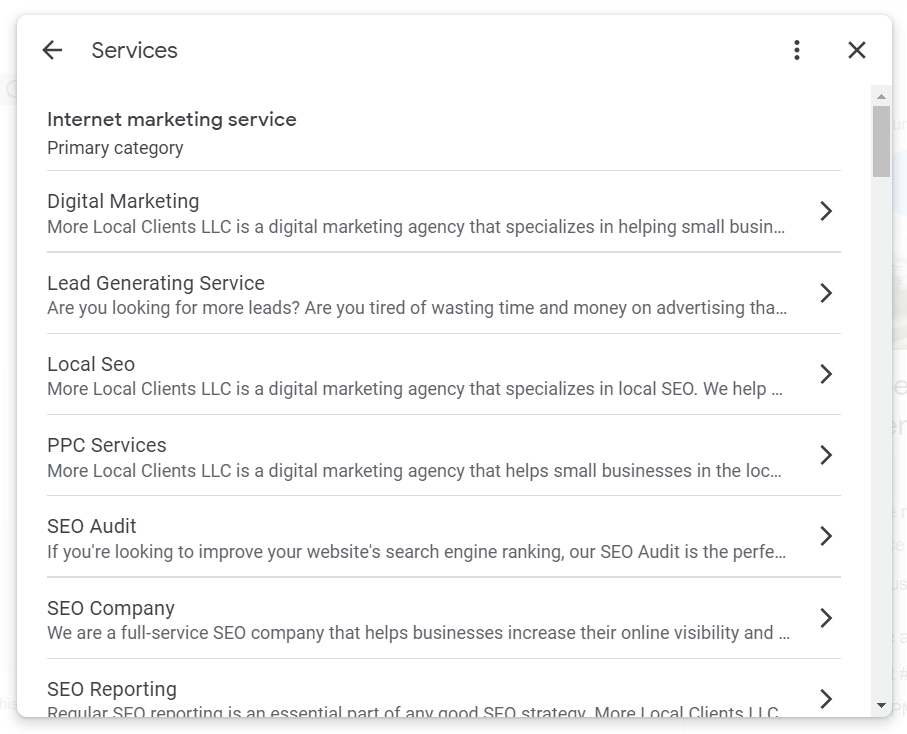 GBP services