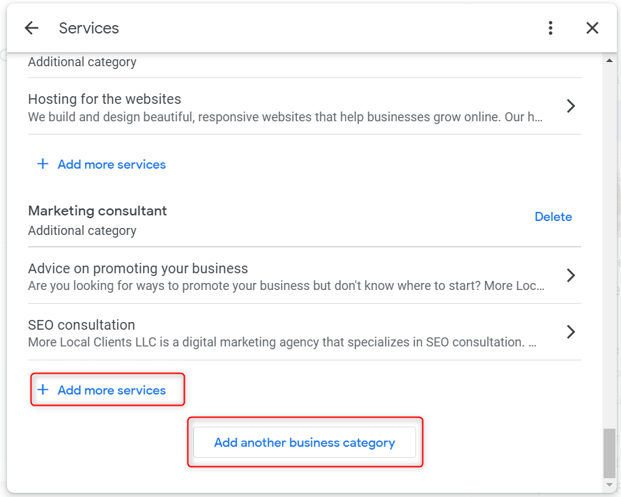 GBP services